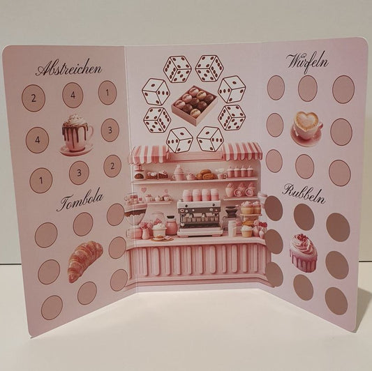 Le Petit Cafe Rose 3fach-Klappkarte