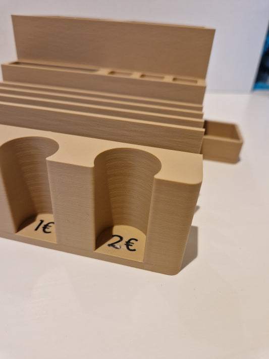 (B-31) 2in1-Geldscheinständer mit 3 Münzfächer