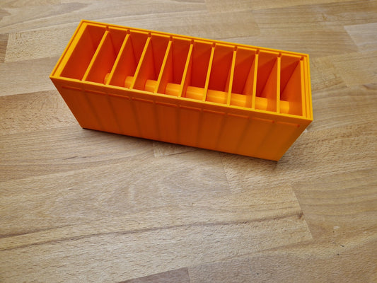 (E-12) Rollenhalter / Etikettenspender (stapelbar) "mittel" Orange