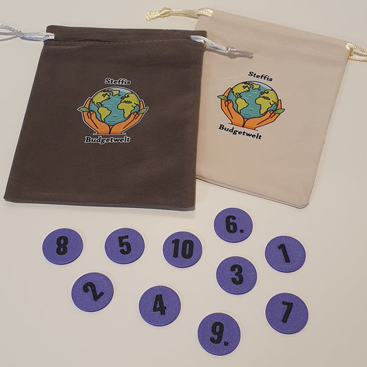 Lose-Plättchen für Sparspiele & Sparchallenges