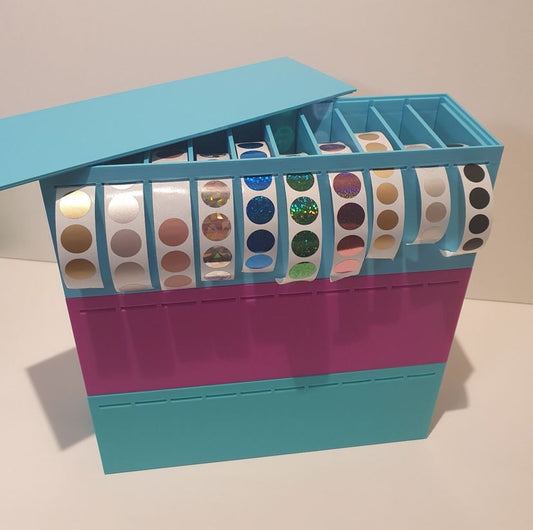 Rollenhalter / Etikettenspender (stapelbar) "mittel"