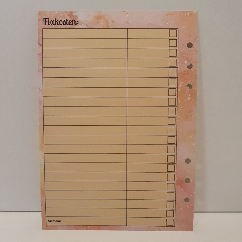 Meine Budgetplanung A5