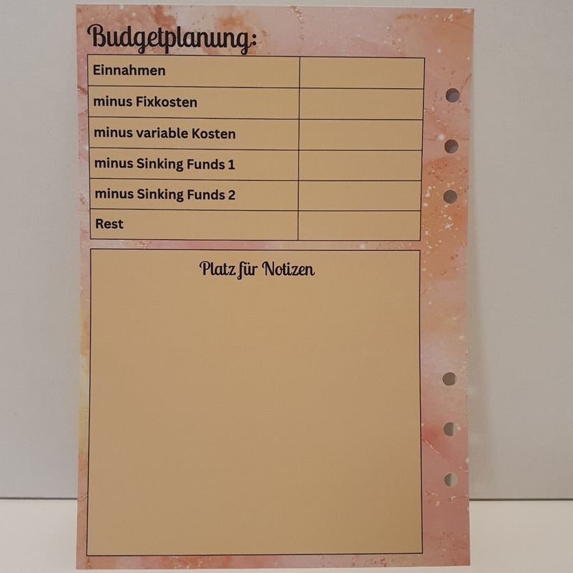 Meine Budgetplanung A5